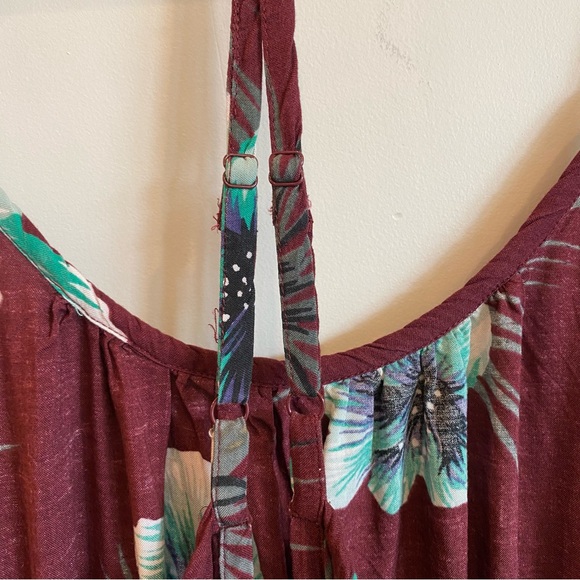 VOLCOM Hawaiian Floral Hibiscus Stampede Dress or Beach Cover - Picture 11 of 12